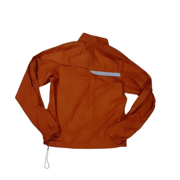 Nike Lightweight Jacket Womens Small Orange Reflective Strip Full Zip Breathable - Picture 2 of 3